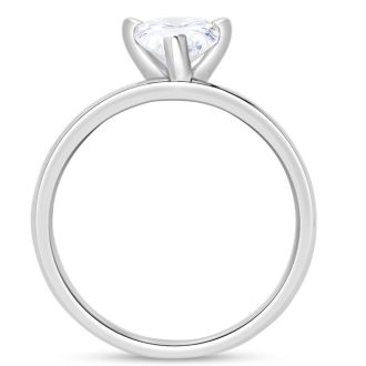 Estate Jewelry 1 3/4 Carat Natural Diamond Pear Shape Solitaire Engagement Ring In Sterling Silver, Size 7