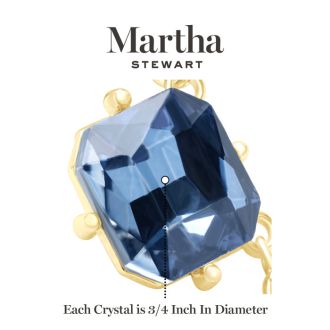 Martha Stewart Cushion Crystal Statement Necklace, Blue