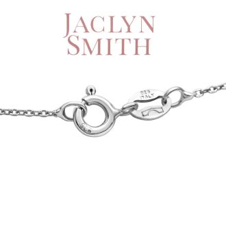 Jaclyn Smith 1/4 Carat Moissanite Solitaire Necklace In White Gold With Free Chain
