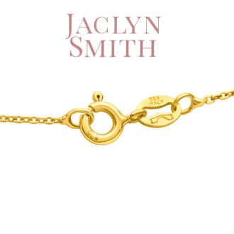 Jaclyn Smith 2 Carat Moissanite Solitaire Necklace In Yellow Gold