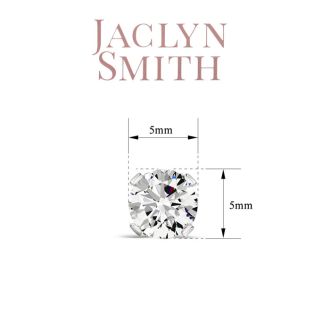 Jaclyn Smith 2 Carat Moissanite Stud Earrings In White Gold 