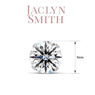 Jaclyn Smith 4 Carat Moissanite Stud Earrings In White Gold. Big, Fiery, Fabulous! 