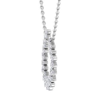2 Carat Lab Grown Diamond Statement Necklace In Sterling Silver, 18 Inches