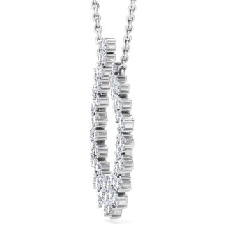 4 Carat Lab Grown Diamond Statement Necklace In Sterling Silver, 18 Inches