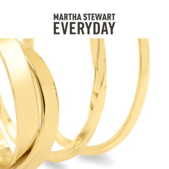 Martha Stewart Everyday Gold Large Hoop Earrings Set of 3