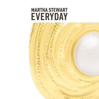 Martha Stewart Everyday Thick Pearl Stud Earrings In Gold