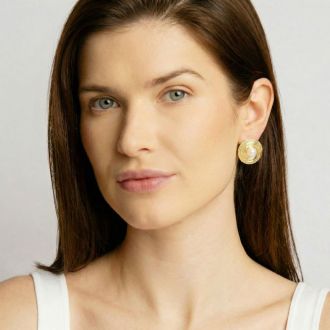 Martha Stewart Everyday Thick Pearl Stud Earrings In Gold