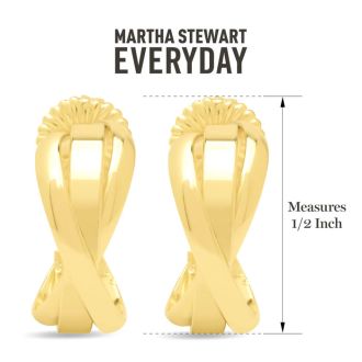 Martha Stewart Everyday Twist Hoop Earrings In Gold
