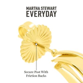 Martha Stewart Everyday Twist Hoop Earrings In Gold