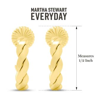 Martha Stewart Everyday Preppy Hoop Earrings In Gold