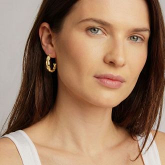 Martha Stewart Everyday Preppy Hoop Earrings In Gold