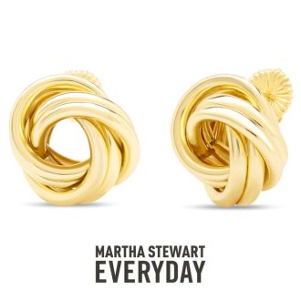 Martha Stewart Everyday Circle Stud Earrings In Gold