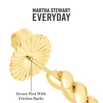 Martha Stewart Everyday Cord Hoop Earrings In Gold