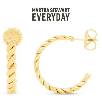 Martha Stewart Everyday Cord Hoop Earrings In Gold