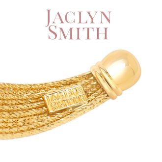 Jaclyn Smith Luminescent Wide Gold Cuff Bracelet