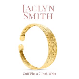 Jaclyn Smith Luminescent Gold Cuff Bracelet