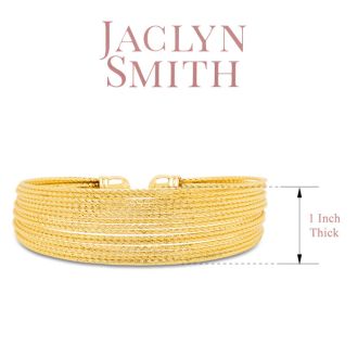 Jaclyn Smith Luminescent Gold Cuff Bracelet