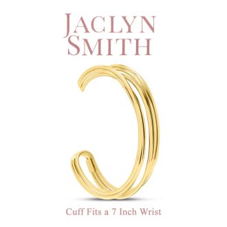 Jaclyn Smith Split Gold Cuff Bracelet