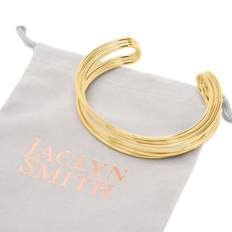 Jaclyn Smith Split Gold Cuff Bracelet