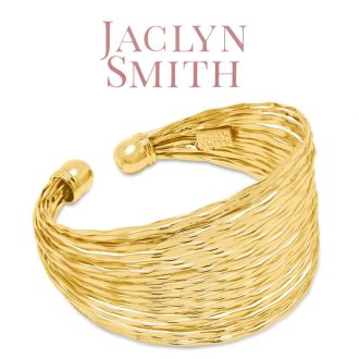 Jaclyn Smith Wide Gold Cuff Bracelet