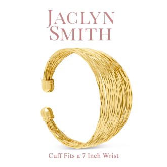 Jaclyn Smith Wide Gold Cuff Bracelet