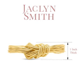 Jaclyn Smith Knotted Gold Cuff Bracelet