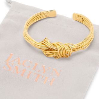 Jaclyn Smith Knotted Gold Cuff Bracelet