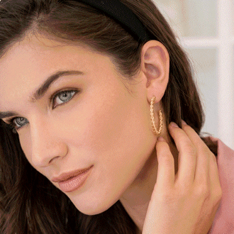 Jaclyn Smith Classic Gold Hoop Earrings Set of 3