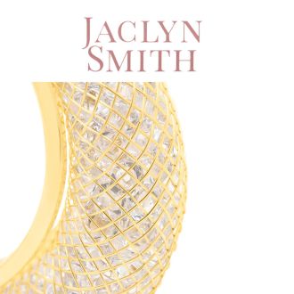 Jaclyn Smith Mesh Hoop Earrings in Gold