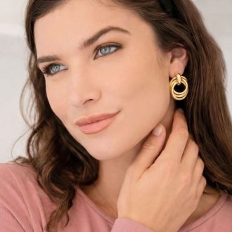 Jaclyn Smith Timeless Drop Earrings In Gold