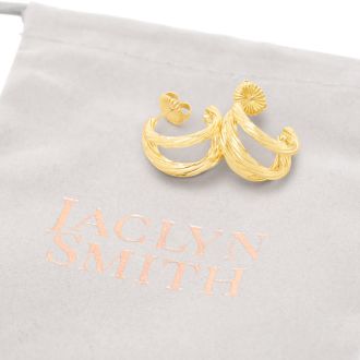 Jaclyn Smith Split Hoop Earrings In Gold