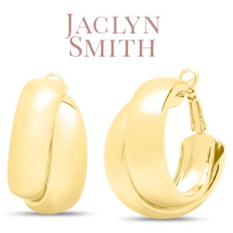 Jaclyn Smith Intertwined Hoop Earrings In Gold