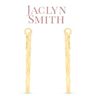 Jaclyn Smith Classic Hoop Earrings In Gold