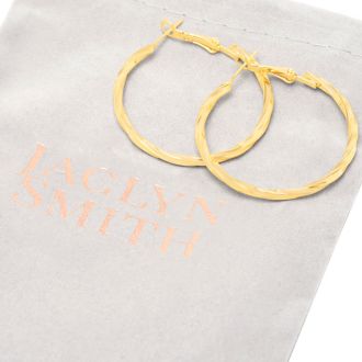Jaclyn Smith Classic Hoop Earrings In Gold