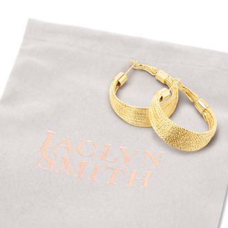 Jaclyn Smith Luminescent Hoop Earrings In Gold
