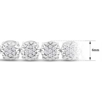 2 Carat Natural Diamond Miracle Tennis Bracelet In Sterling Silver, 7 Inches
