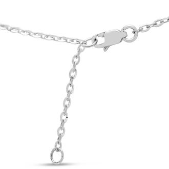 7.36 Carat Lab Grown Diamond Fancy Necklace In 14K White Gold, 16 Inches