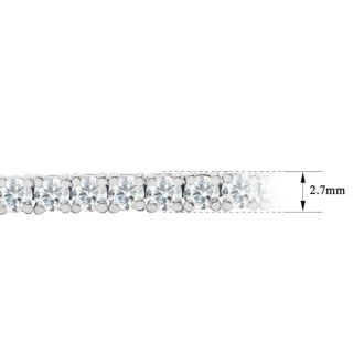 5 Carat Lab Grown Diamond Tennis Bracelet In Sterling Silver, 7 Inches