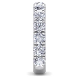 2 1/2 Carat Diamond Wedding Band In 14 Karat White Gold