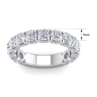 2 1/2 Carat Diamond Wedding Band In 14 Karat White Gold