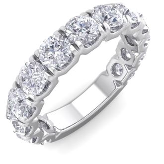 2 1/2 Carat Diamond Wedding Band In 14 Karat White Gold