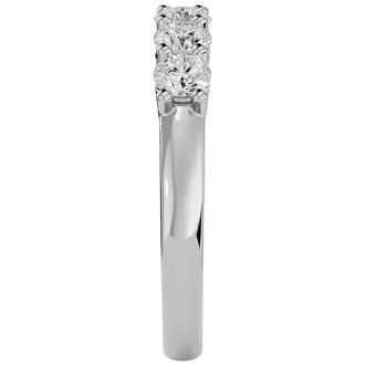 1 Carat Five Lab Grown Diamond Anniversary Band In Sterling Silver. Very Popular Diamond Band In Solid In Sterling Silver!