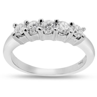 1/2 Carat Lab Grown Diamond Anniversary Band In Sterling Silver