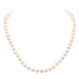 Estate Jewelry Freshwater Pearl Strand Necklace With Sterling Silver Safety Bow Clasp, 18 Inches
