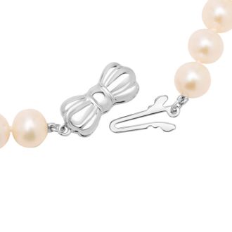 Estate Jewelry Freshwater Pearl Strand Necklace With Sterling Silver Safety Bow Clasp, 18 Inches