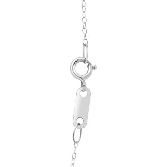 Estate Jewelry 1/2 Carat Oval Blue Sapphire And Diamond Necklace In White Gold, 18 Inches