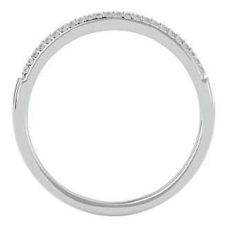 Moissanite Engagement Ring; 1/4 Carat Moissanite Pave Wedding Band In Sterling Silver. Extremely High Quality!