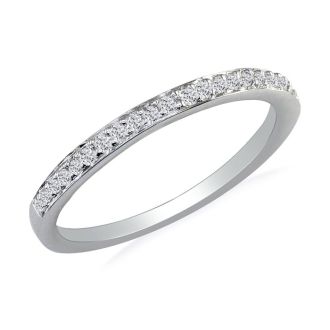 Estate Jewelry 1/10ct Micro Pave Womens Wedding Diamond Band in Sterling Silver
