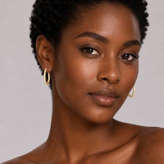 2 Carat Endless Natural Diamond Hoop Earrings In 14K Yellow Gold