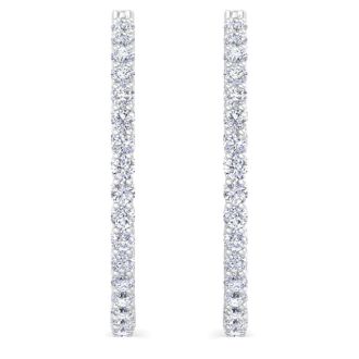 2 Carat Endless Lab Grown Diamond Hoop Earrings In Sterling Silver
